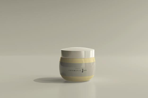 Free Cosmetic Jar Mockup Psd