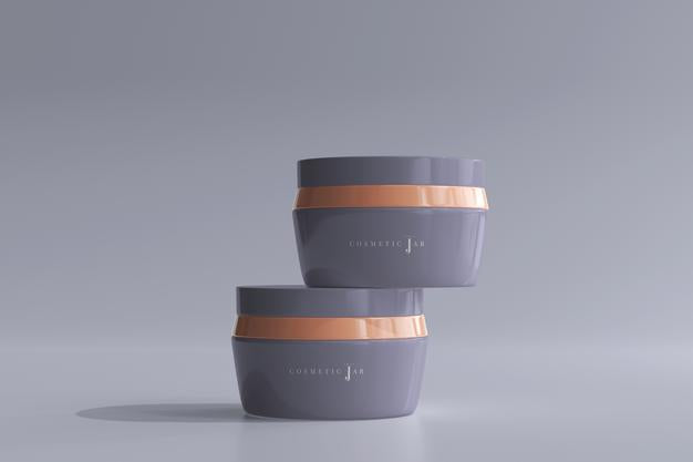 Free Cosmetic Jar Mockup Psd