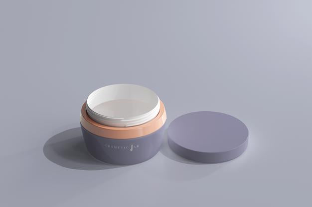 Free Cosmetic Jar Mockup With Lid Psd