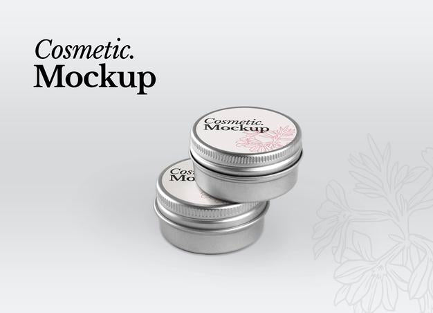 Free Cosmetic Mockup. Cream Jar Mockup Psd