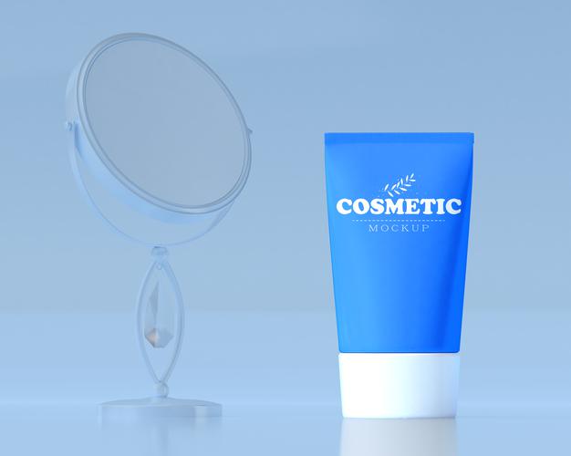 Free Cosmetic Product Packaging Mockup Psd