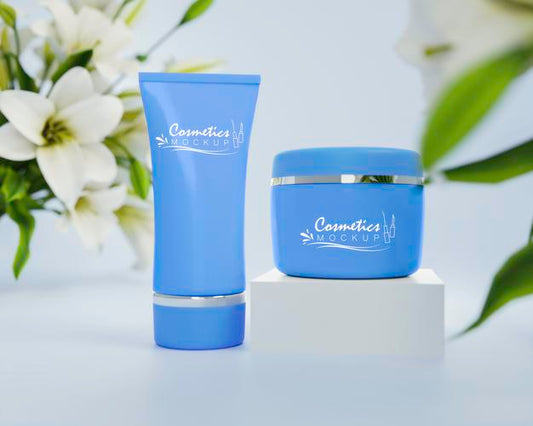 Free Cosmetic Products Assortment Mockup Psd