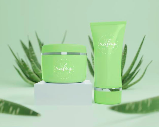 Free Cosmetic Products Assortment Mockup Psd