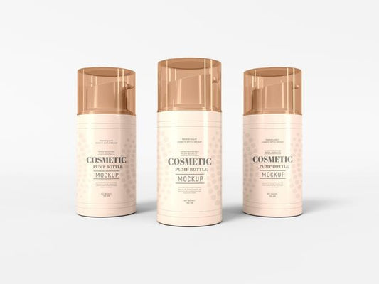 Free Cosmetic Pump Bottle Mockup Psd