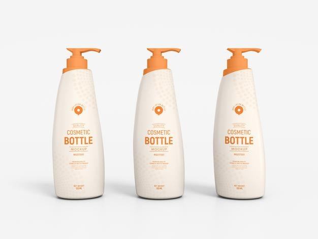 Free Cosmetic Pump Bottle Mockup Psd