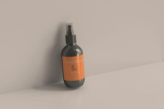 Free Cosmetic Spray Bottle Mockup Psd