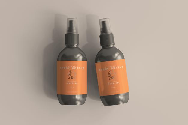 Free Cosmetic Spray Bottle Mockup Psd