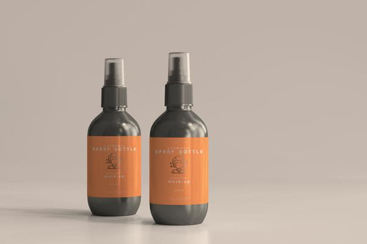 Free Cosmetic Spray Bottle Mockup Psd