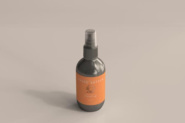 Free Cosmetic Spray Bottle Mockup Psd