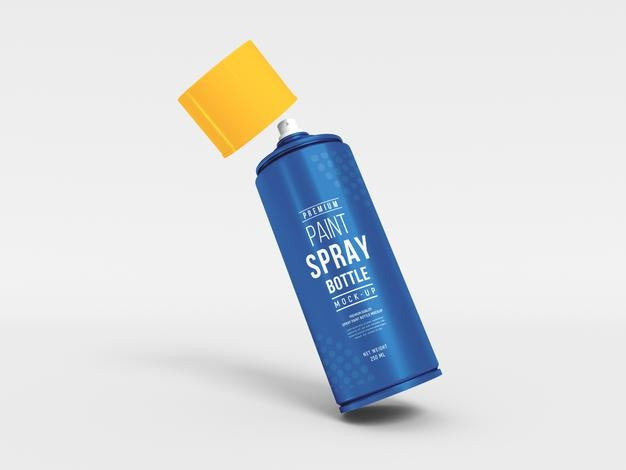 Free Cosmetic Spray Bottle With Box Mockup Psd