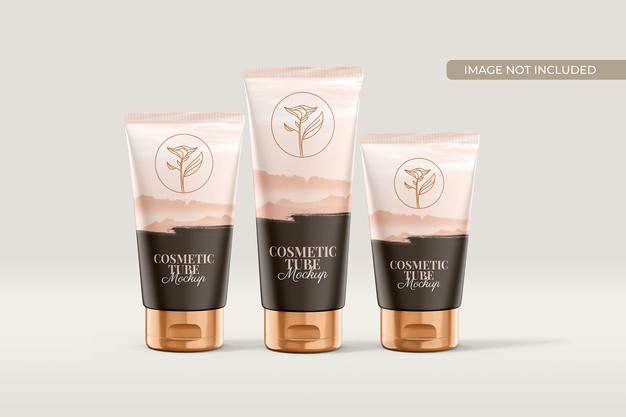 Free Cosmetic Tube Packaging Mockup Psd