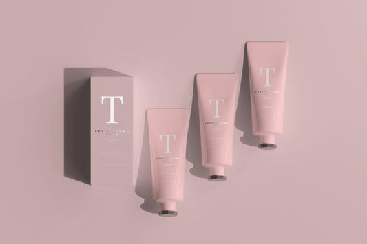 Free Cosmetic Tube With Box Mockup Psd