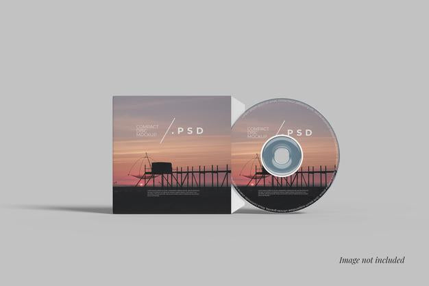 Free Cover And Compact Disc Mockup Psd