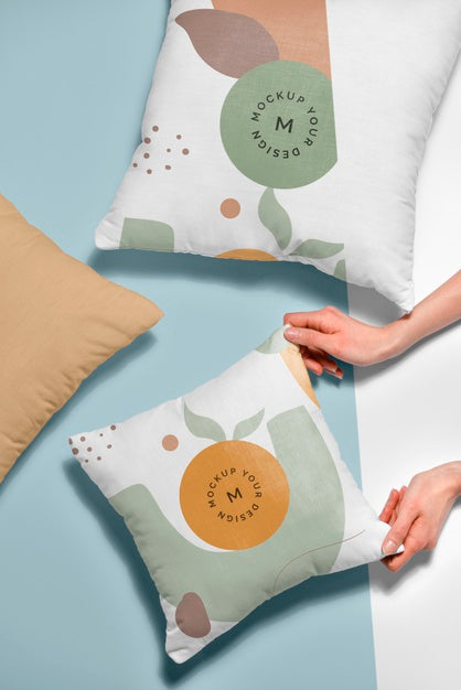 Free Cozy Cushion Fabric Mock-Up Psd