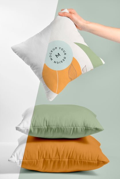 Free Cozy Cushion Fabric Mock-Up Psd