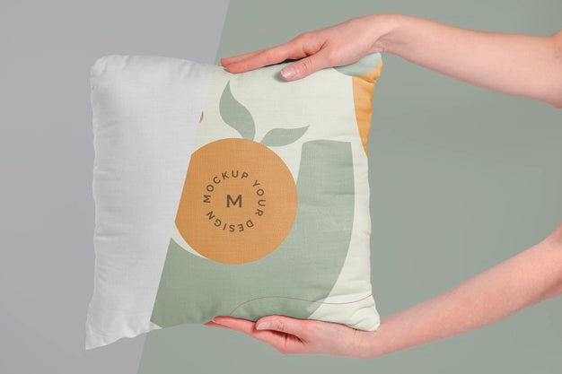 Free Cozy Cushion Fabric Mock-Up Psd