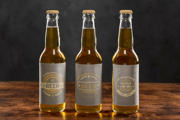 Free Craft Beer Arrangement Concept Mock-Up Psd