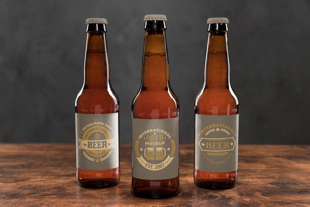 Free Craft Beer Arrangement Concept Mock-Up Psd