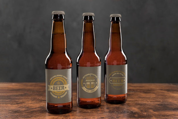 Free Craft Beer Arrangement Concept Mock-Up Psd