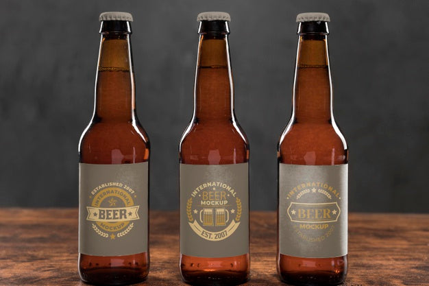 Free Craft Beer Arrangement Concept Mock-Up Psd