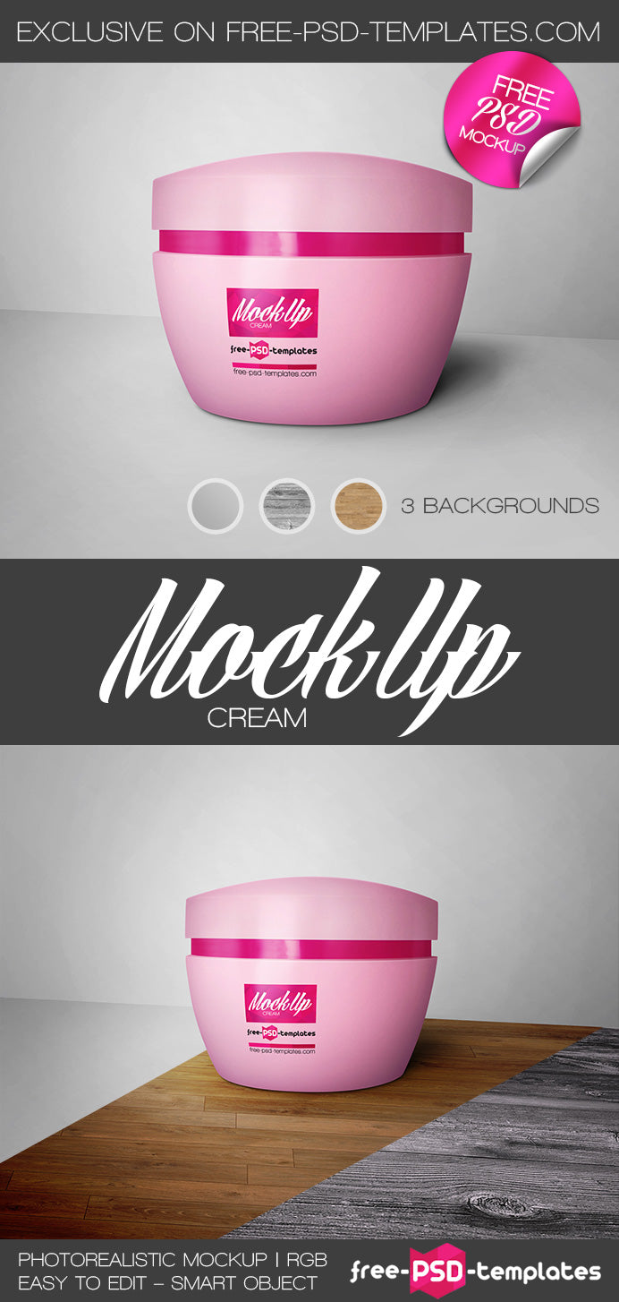 Free Cream Mock-Up In Psd