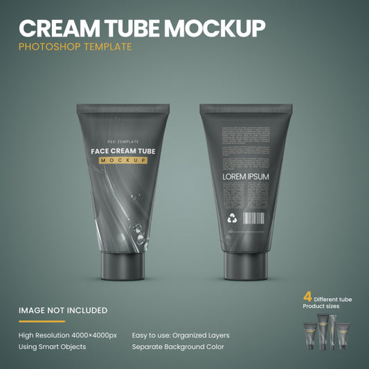 Free Cream Tube Mockup Psd