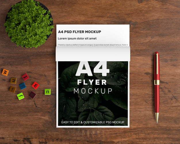 Free Creative A4 Flyer Mockup Psd