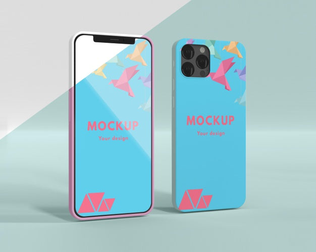 Free Creative Arrangement Of Phone Case Mock-Up Psd