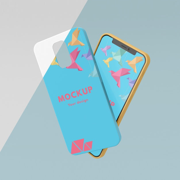 Free Creative Arrangement Of Phone Case Mock-Up Psd