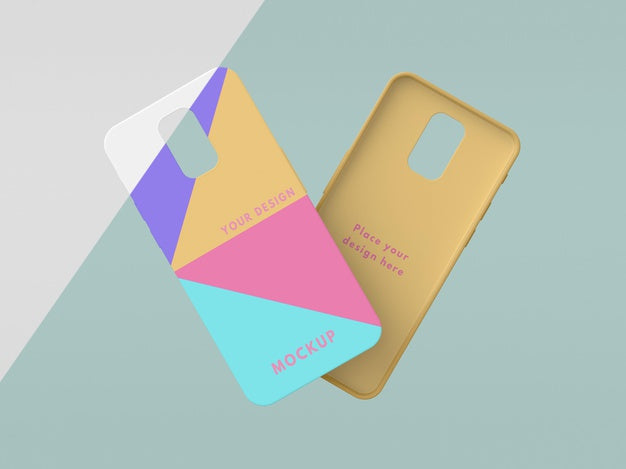 Free Creative Arrangement Of Phone Case Mock-Up Psd