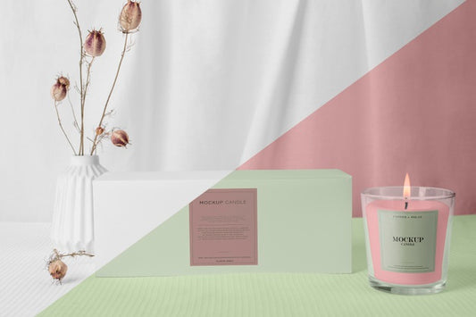 Free Creative Assortment Of Mock-Up Candle Packaging Psd
