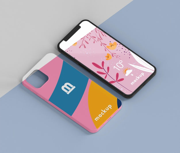 Free Creative Composition Of Phone Case Mock-Up Psd