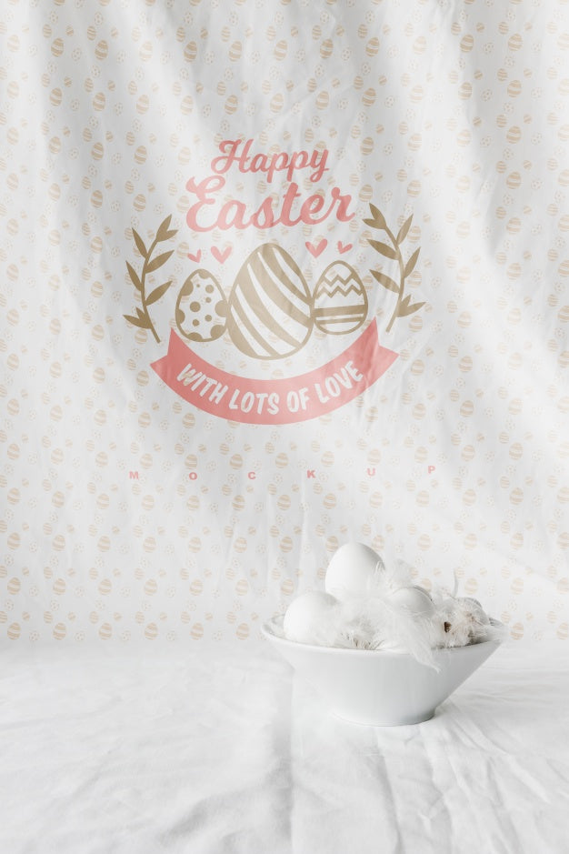 Free Creative Easter Mockup Composition Psd