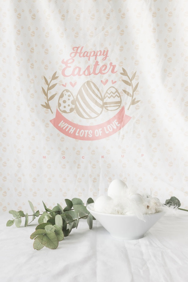 Free Creative Easter Mockup Composition Psd