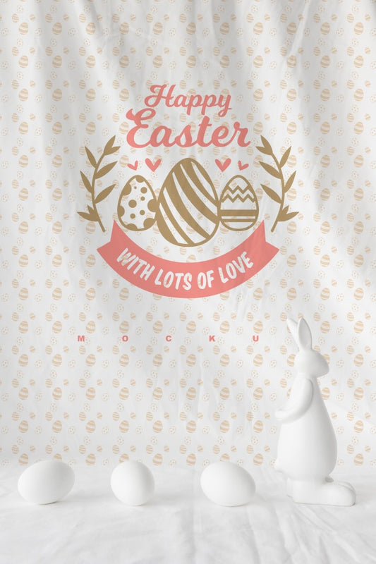 Free Creative Easter Mockup Composition Psd