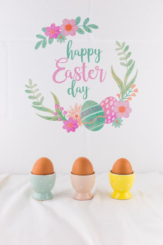 Free Creative Easter Mockup Composition Psd