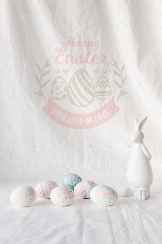 Free Creative Easter Mockup Composition Psd