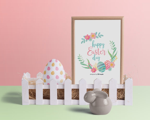 Free Creative Easter Mockup Composition Psd