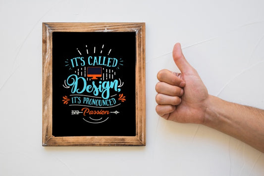 Free Creative Frame Mockup With Quote Concept Psd