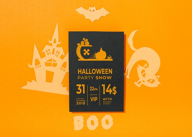 Free Creative Halloween Cover Mockup Psd