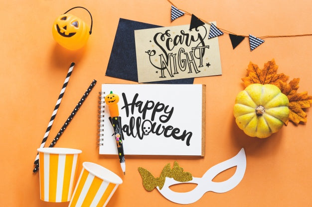 Free Creative Halloween Mockup Psd