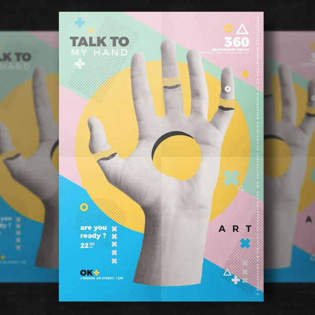 Free Creative Hand Flyer Template Psd