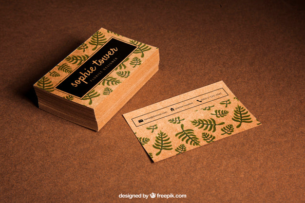 Free Creative Organic Business Card Mockup Psd