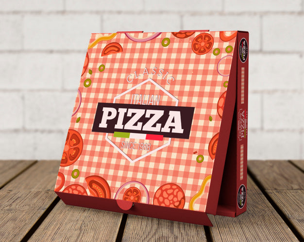 Free Creative Pizza Box Mockup Psd