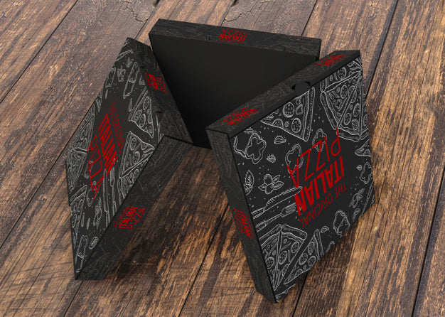 Free Creative Pizza Boxes Mockup Psd