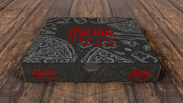 Free Creative Pizza Boxes Mockup Psd