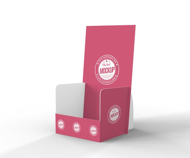 Free Creative Red Exhibitor Mock-Up Psd