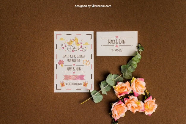 Free Creative Stationery Wedding Mockup Psd