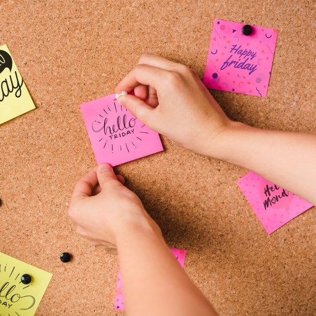 Free Creative Sticky Notes Mockup Psd