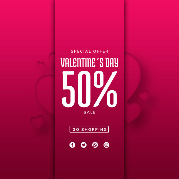 Free Creative Valentines Sale Mockup Psd